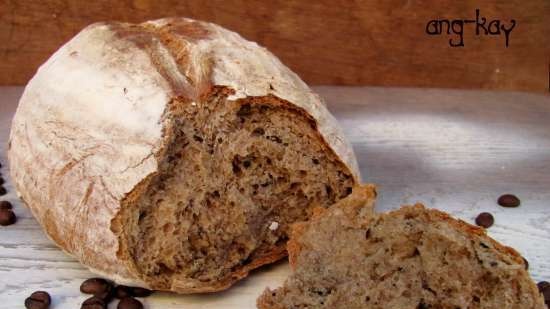 Pane di segale con chicchi di caffè