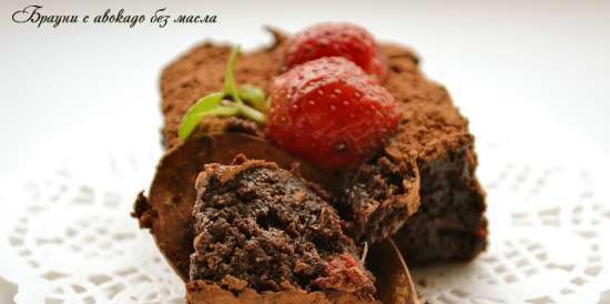 Brownie with avocado without oil