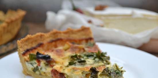 Quiche con camembert e pomodori secchi