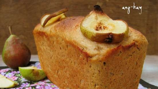 Pane di segale di grano con pera