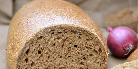 Hvete-rugbrød med løk (basert på P. Reinharts New York Deli Rye-oppskrift)