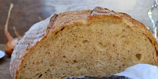 Pane di grano con zucchine e salsa di soia