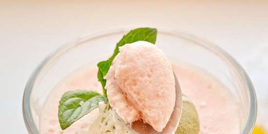 Mousse con gelatina