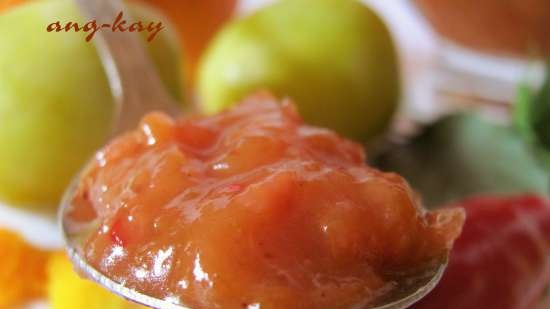 Plum-apple chutney