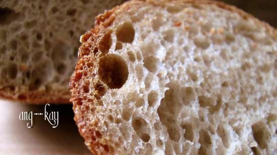 Pane di segale di grano con lunga lievitazione