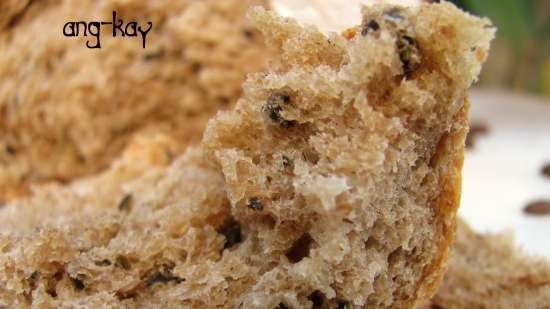 Pane di segale con chicchi di caffè