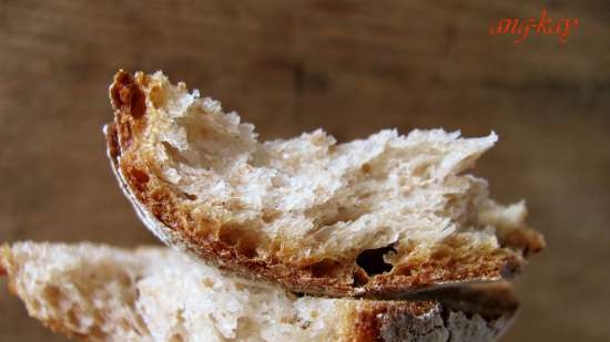 Wheat rye bread with fruit yeast