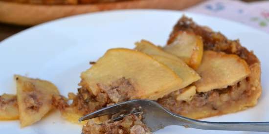 Tarta amb caramel i codony