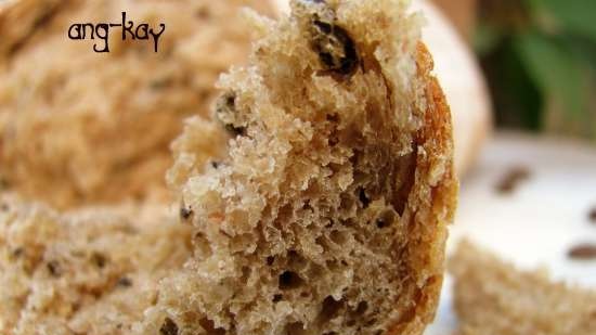 Pane di segale con chicchi di caffè