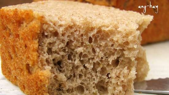 Pane di segale di grano con pera