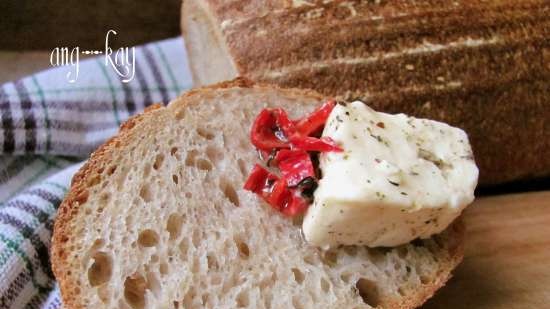 Pane di segale di grano con lunga lievitazione