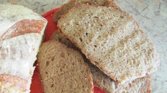 Pane di grano saraceno con semi di cumino a lievitazione naturale