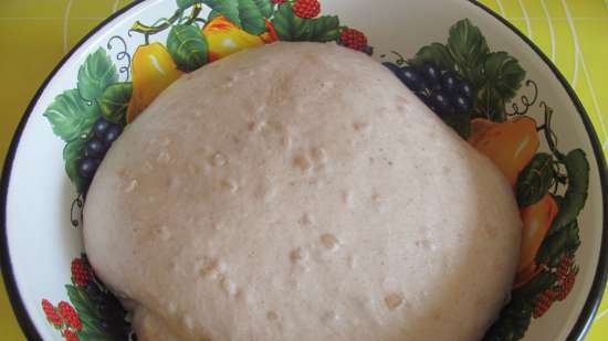 Bread mix on two sourdoughs