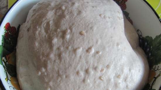 Bread mix on two sourdoughs