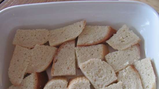 Casseruola di cipolle con pane