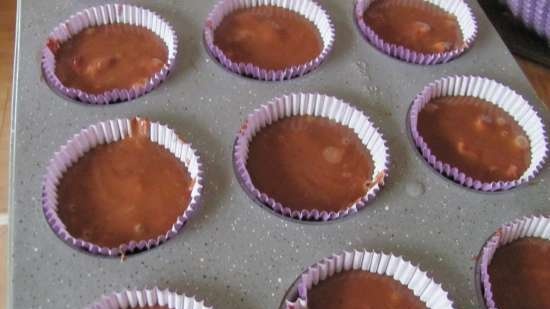 Muffin quaresimali al cioccolato e fragole