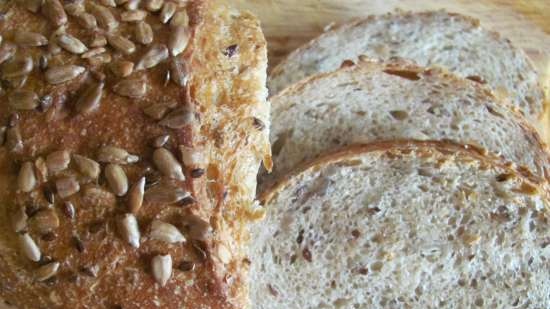 Bread with bran and seeds