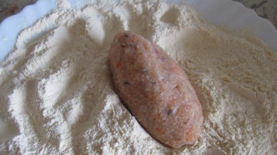 Tortas de pescado empanizadas con guisantes