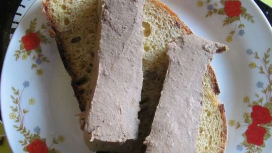 Liver pate in German. Leberpastete.