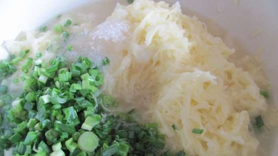 Lean Yeast Potato Pancakes with Green Onions