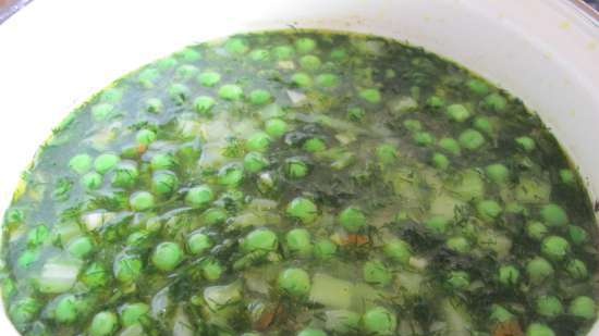 Sopa de verduras con caldo de pollo