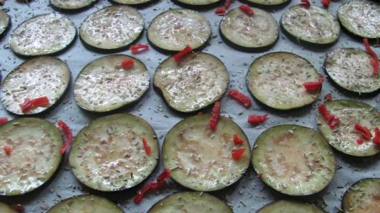 Melanzane secche con peperoncino e rosmarino