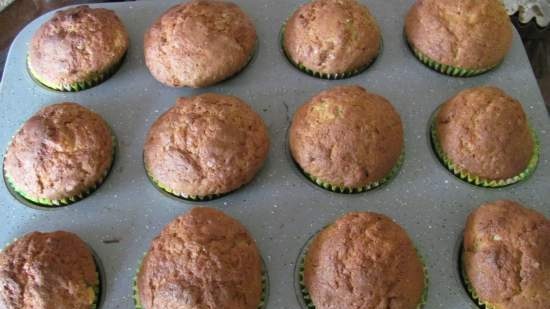 Muffin alla banana con noci