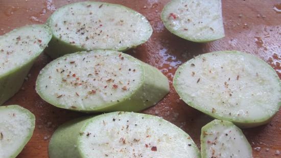 Puting pamumula na may zucchini