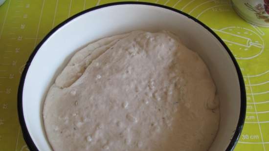 Bread with rice and rosemary