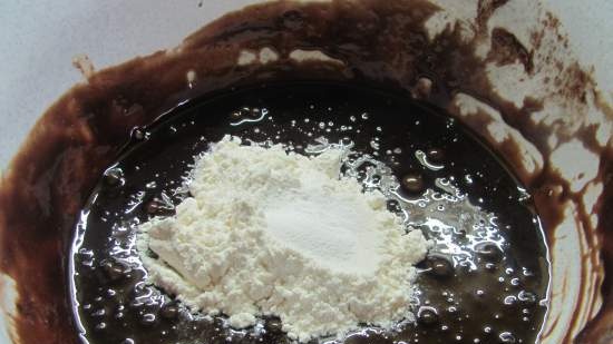 Pastel de ciruela con chocolate