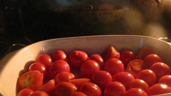 Spaghetti con pomodorini al forno (magri)