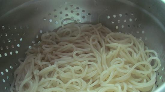 Espaguetis con tomates al horno (magros)