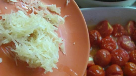 Espaguetis con tomates al horno (magros)