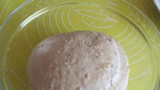 Sourdough bread with buckwheat flakes