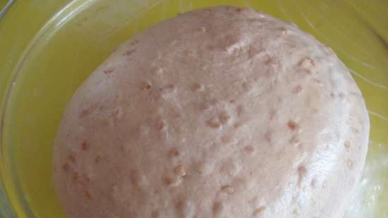 Sourdough bread with buckwheat flakes