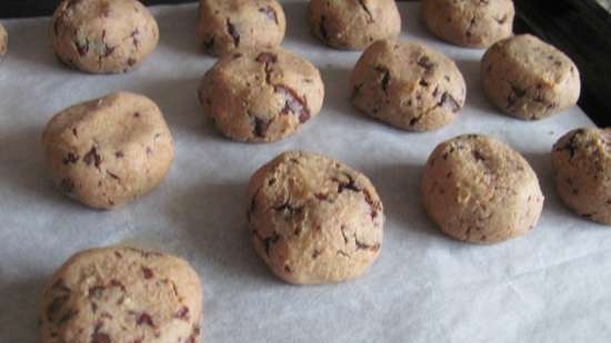 Mga cookies ng Chickpea-peanut (sandalan, walang gluten, vegetarian)