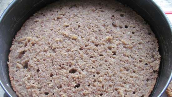 Torta di grano saraceno con crema di ricotta