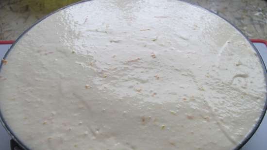 Buckwheat cake with curd cream