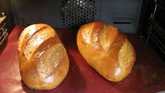 Pan de leche con sémola y lino