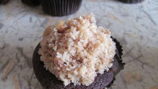 Chocolate cupcakes with ganache for the princess