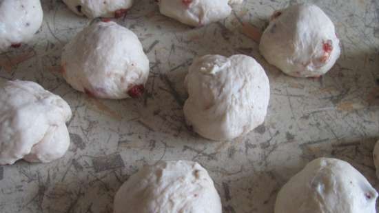 Bollos con fresa confitada