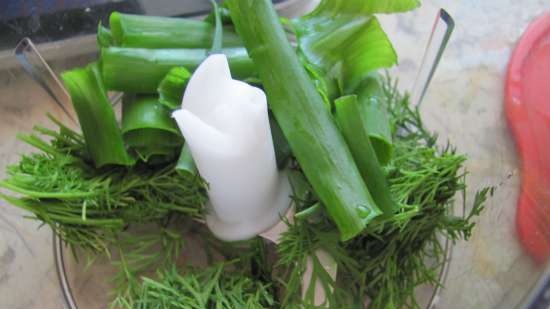 Smoked capelin salad with vegetables