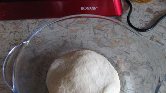 Pan blanco con tomate y queso (batidora de cocina Bomann KM 398 CB)