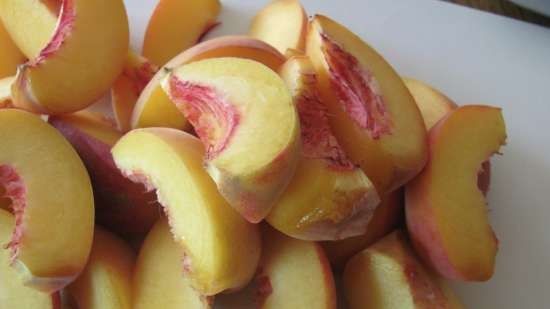 Clafoutis with peaches and star anise