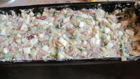 Mushroom terrine with eggs