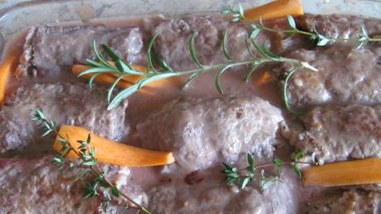 Rollitos de ternera con carne molida