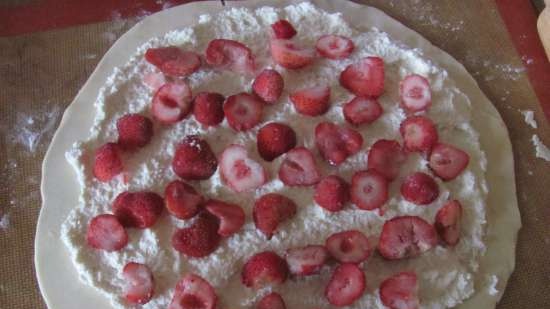 Galette amb maduixes i ricotta