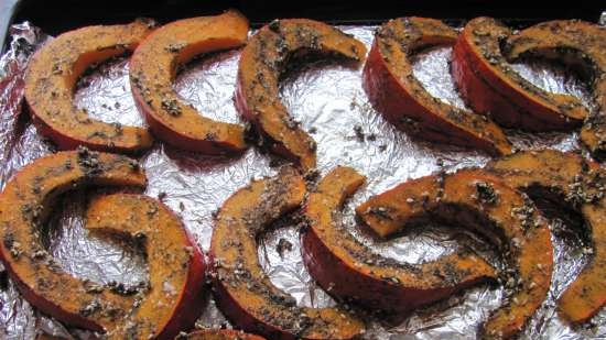 Pumpkin with zaatar, spicy yogurt and chili