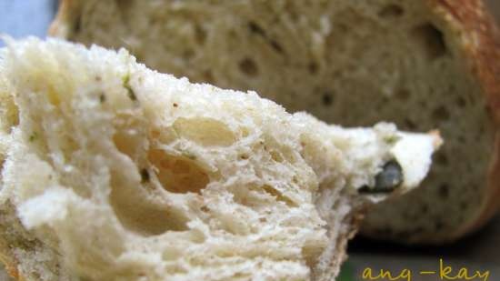 Pan de trigo con calabacín (masa madre)