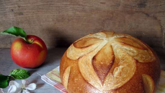 Pane di lievito d'uva con salsa di mele